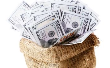 Bag of American cash
