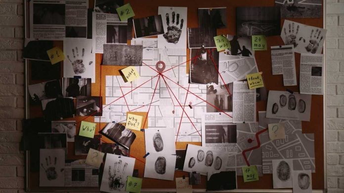 Investigation cork board