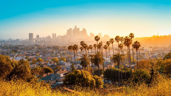 California-Senate-amends-proposed-sweepstakes-ban-to-clarify-intentions The hazy skyline of Los Angeles, California in the distance