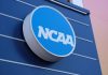NCAA probe finds 13 former basketball players violated betting rules NCAA sign as the organization investigates 13 former student-athletes for betting violations.