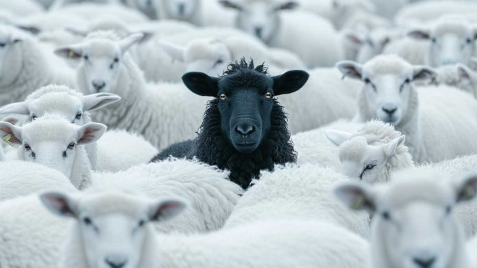 Black sheep among white sheep