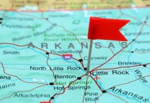 Arkansas AG opinion throws red flag on sports event contracts A red flag pinned to Little Rock on a map of Arkansas