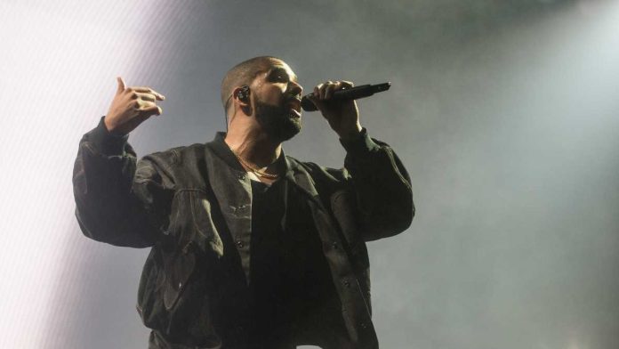Drake performing