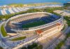 Aerial view of Soldier Field in Chicago