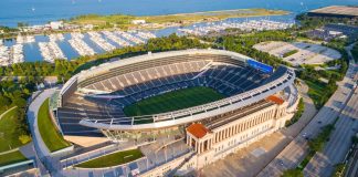 Illinois legislators say Chicago shouldn’t be allowed to tax sports betting Aerial view of Soldier Field in Chicago