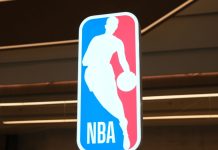 NBA logo as the league deals with a new gambling scandal.