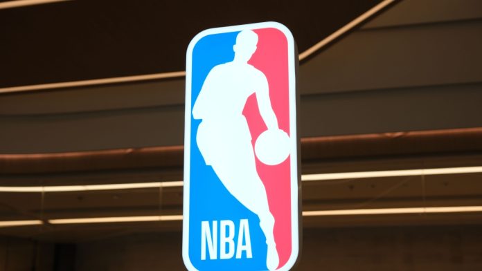 NBA-Gambling-Investigation-Arrests NBA logo as the league deals with a new gambling scandal.