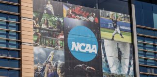 NCAA officially lifts ban on student athletes betting on pro sports NCAA headquarters as the organization lifts its ban on professional sports betting.