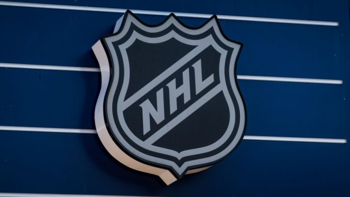 NHL logo as the league secures deals with Kalshi and Polymarket.