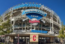 Progressive Field, the home of the MLB's Cleveland Guardians, who were embroiled in a prop betting controversy earlier in 2025
