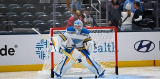 St. Louis Blues goalie as the team partners with Underdog.