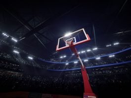 basketball goals on court