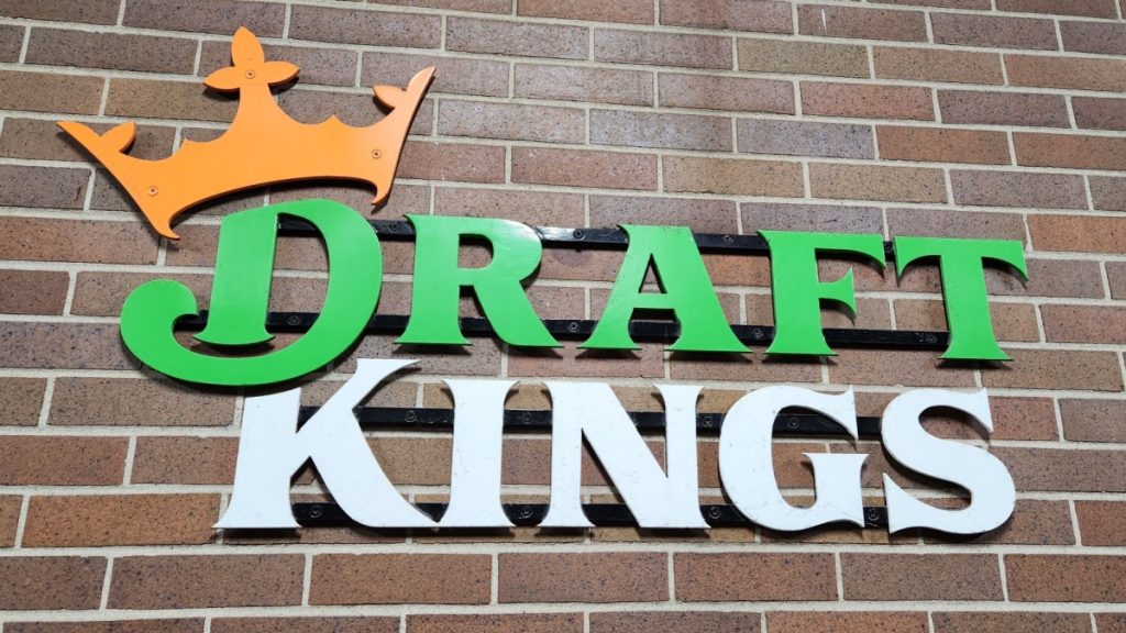 DraftKings logo as the company plans to offer sports event contracts in the coming months.