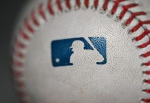 MLB ball as the league has two players under FBI investigation for an alleged gambling scheme.