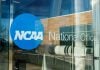 NCAA abandons idea of letting student-athletes bet on pro sports NCAA logo as the organization prevents a rule change.