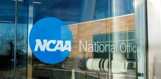 NCAA logo as the organization prevents a rule change.