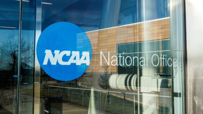 NCAA logo as the organization prevents a rule change.