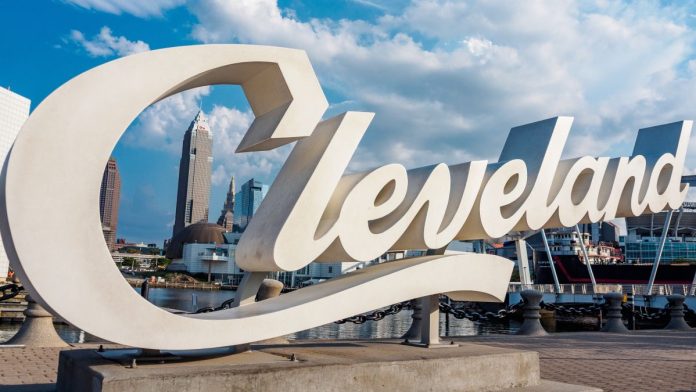 Ohio-not-pursuing-regulatory-action-on-props-after-new-MLB-bet-limits The Cleveland tourism sign in Cleveland, Ohio