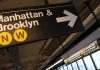 New York subway sign as Resorts World wants to change its bid for a casino in the state.