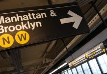 Resorts World denies wanting to change NY casino tax rate bid New York subway sign as Resorts World wants to change its bid for a casino in the state.