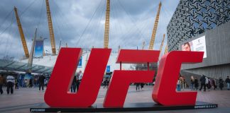 UFC logo as the organization faces more gambling woes.