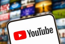 YouTube logo as the company changes its gambling advertising policy.