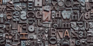Newspaper typesetting letters