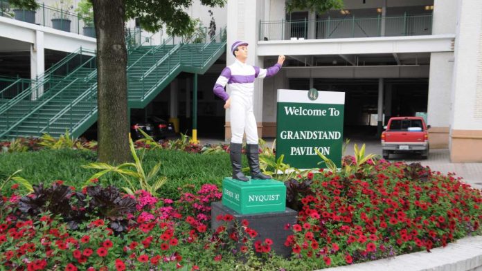 Churchill-Downs-Wins-Circuit-MGCB Jockey statue at Churchill Downs