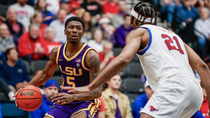 Does-banning-player-props-solve-college-sports'-betting-problems A Louisiana State University basketball player during an NCAA game