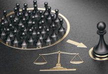 Pawn concept representing class action lawsuit model
