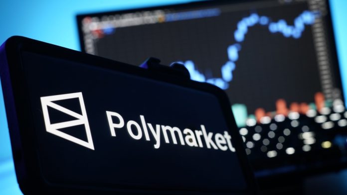 Polymarket-Reenters-US-Wait-List-Members Polymarket logo as the company reenters the U.S.
