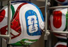FIFA soccer ball as the organization partners with Stats Perform.
