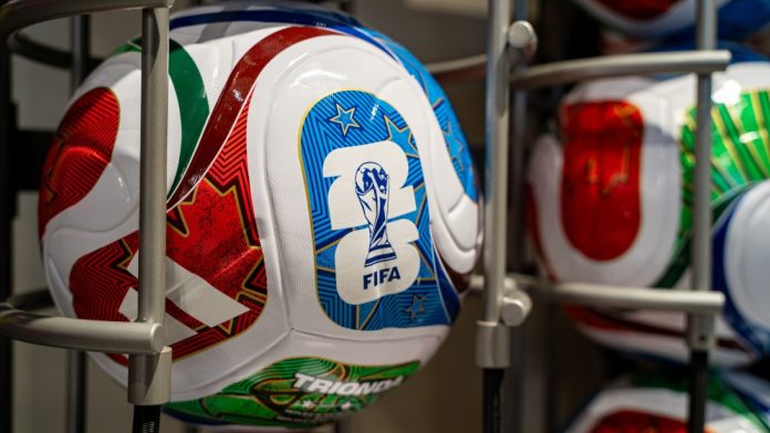 FIFA soccer ball as the organization partners with Stats Perform.