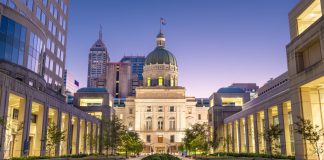 The Indiana Statehouse building