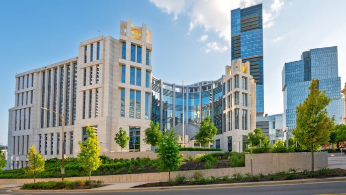 The Fred D. Thompson U.S. Courthouse and Federal Building in downtown Nashville, Tennessee