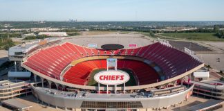 The Kansas City Chiefs' Arrowhead Stadium in Kansas City, Missouri