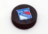 Hockey puck with New York Rangers logo