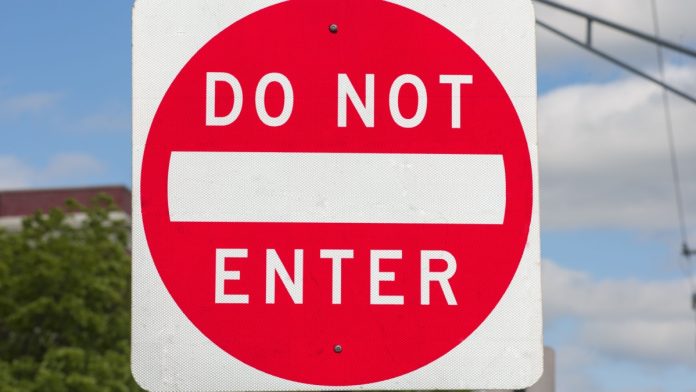 Do not enter sign as Nevada regulators aim to blacklist former bookie Matthew Bowyer from state casinos.