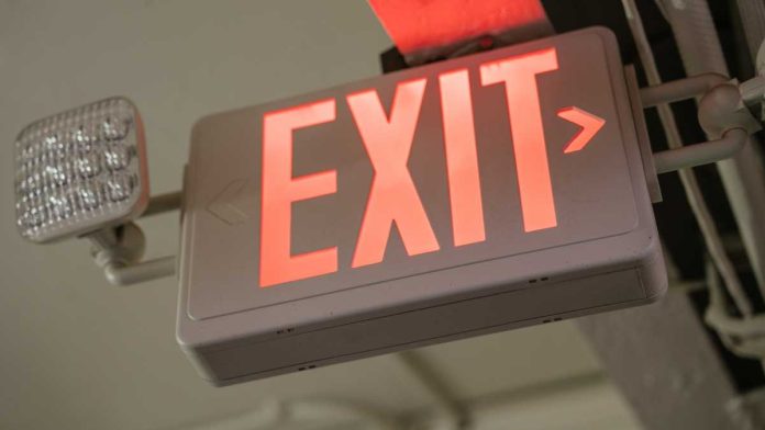 Sue-Schneider-Startup-Exit-Plan Emergency Exit sign