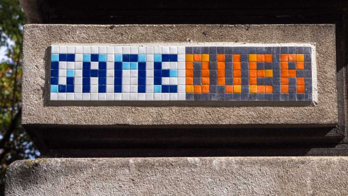 TN-Action-247-Sportsbook-Closed Game over written in mosaic tiles