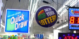 TheLotter leaving New York two months after announcing NJ shutdown Signs for the New York Lottery and lottery games in a retail store