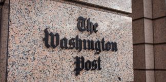 The Washington Post logo as the Coalition for Prediction Markets publishes a full-page ad in the newspaper.