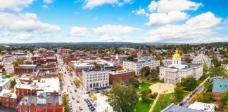 DraftKings to continue as New Hampshire sports betting monopolist Wide-angle shot of Concord, New Hampshire