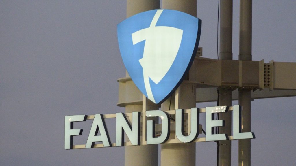 A sign for FanDuel at Toronto's BMO Field