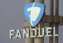 A sign for FanDuel at Toronto's BMO Field