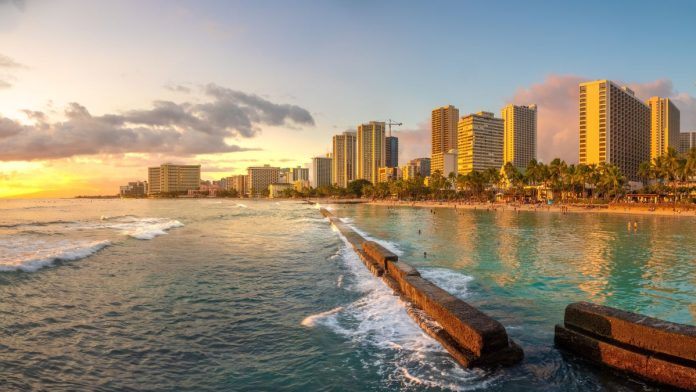 Hawaii-committee-unanimously-advances-ban-on-prediction-markets A beach view of Honolulu, Hawaii and the Pacific Ocean