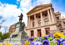 Indiana close to banning sweepstakes after Senate approves House bill A statue in front of the Indiana Statehouse in Indianapolis