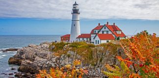 Maine lighthouse as the state considers a ban on online sweepstakes games.