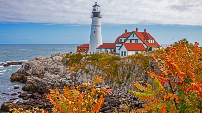Maine lighthouse as the state considers a ban on online sweepstakes games.