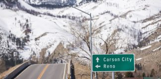 Nevada regulator goes on offensive against Kalshi in state court A road sign pointing towards the Nevada capital, Carson City